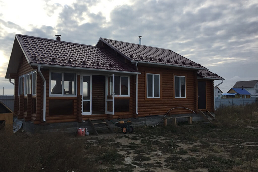 ПРОЕКТ Б-26 БАНЯ ИЗ ОЦИЛИНДРОВАННОГО БРЕВНА