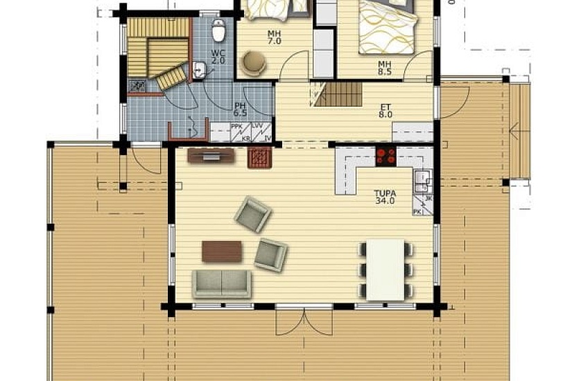 Дом из бруса Атамановка 90 Дом из бруса Атамановка 90