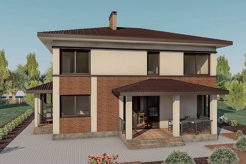 Каркасный дом КД-207-3