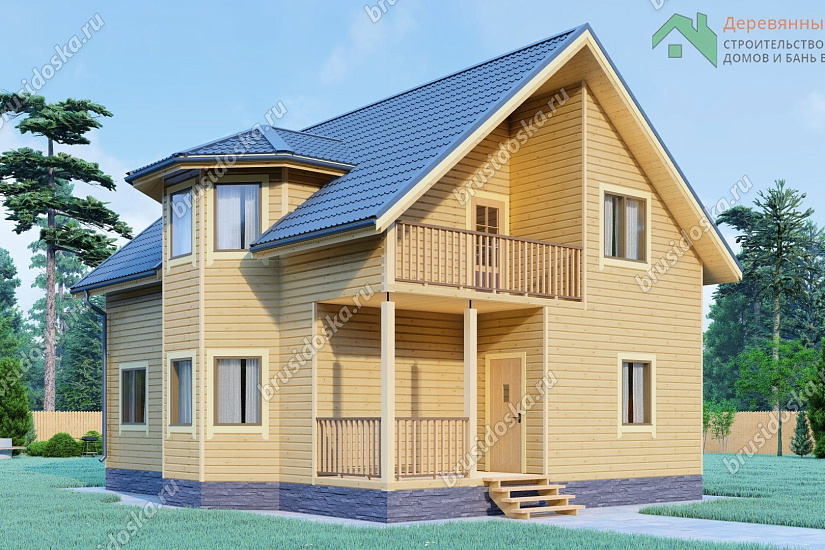 Дом из профилированного бруса 8х10 Дом из профилированного бруса 8х10