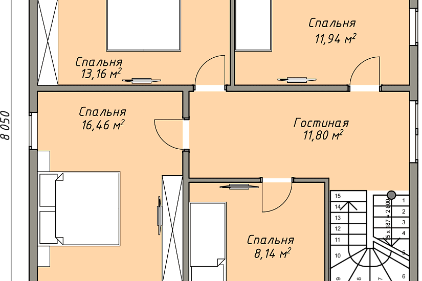 Каркасный дом КД-173-2