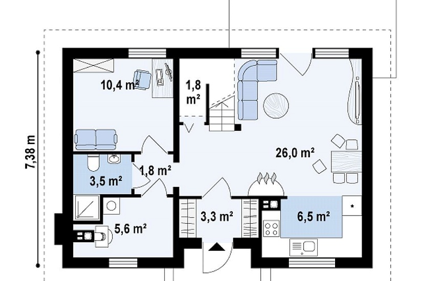 Каркасный дом КД-117