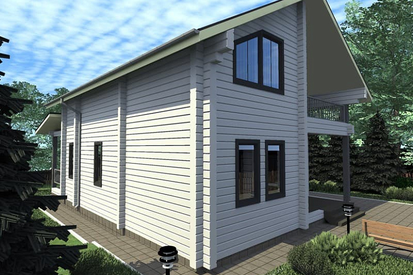 2-х эт. дом из клееного бруса 2