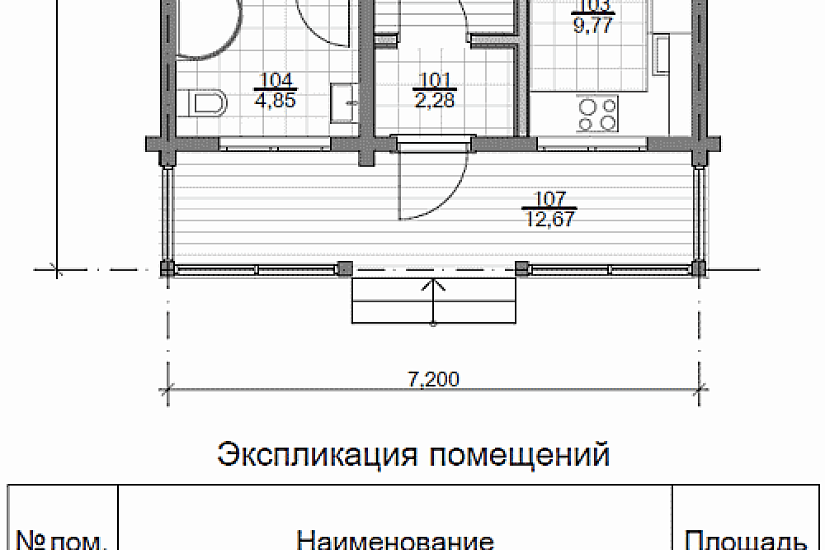 Дом ПБ 102 кв.м.