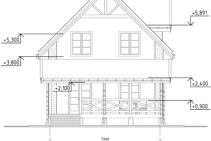 Дом-каркас150мм-16400х7300мм-1,5эт-АР-КР