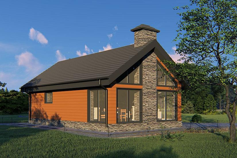 Дом-1,5этажа-газобетон-300мм-9700х11200-АР