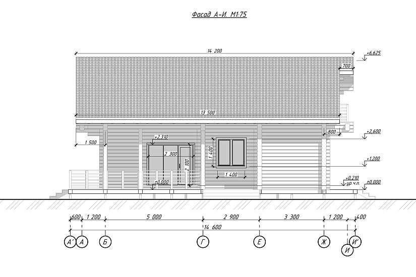 Дом-1,5эт-профбрус-18000х13600мм-КД Дом-1,5эт-профбрус-18000х13600мм-КД