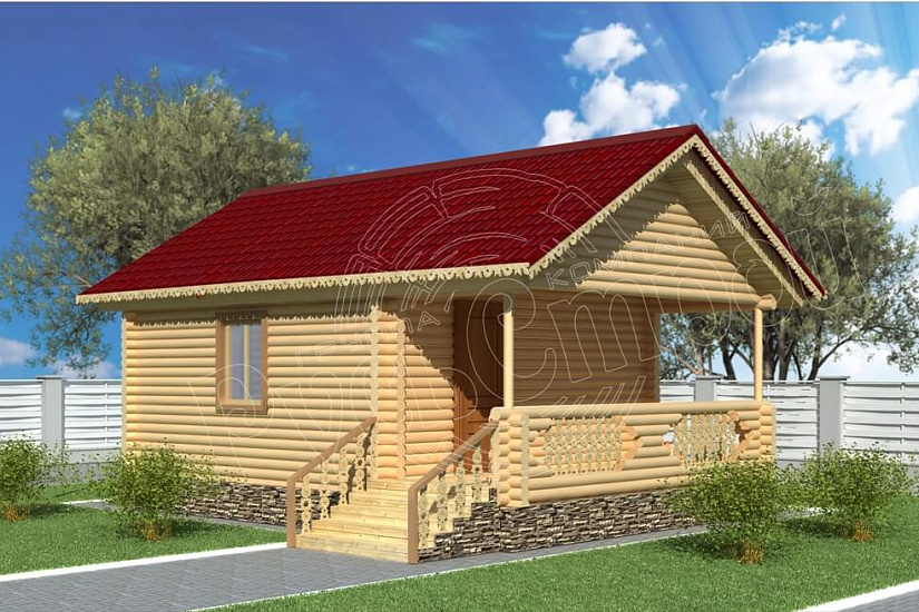 ПРОЕКТ Д-28 ДОМ ИЗ ОЦИЛИНДРОВАННОГО БРЕВНА