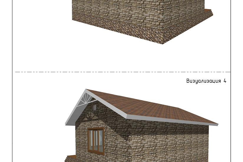 Дом-баня-1эт-каркас150мм-9000х8975мм-ЭП