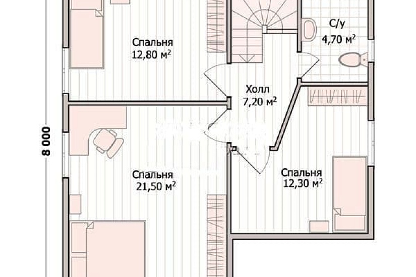 Дом из профилированного бруса ПБ-113а