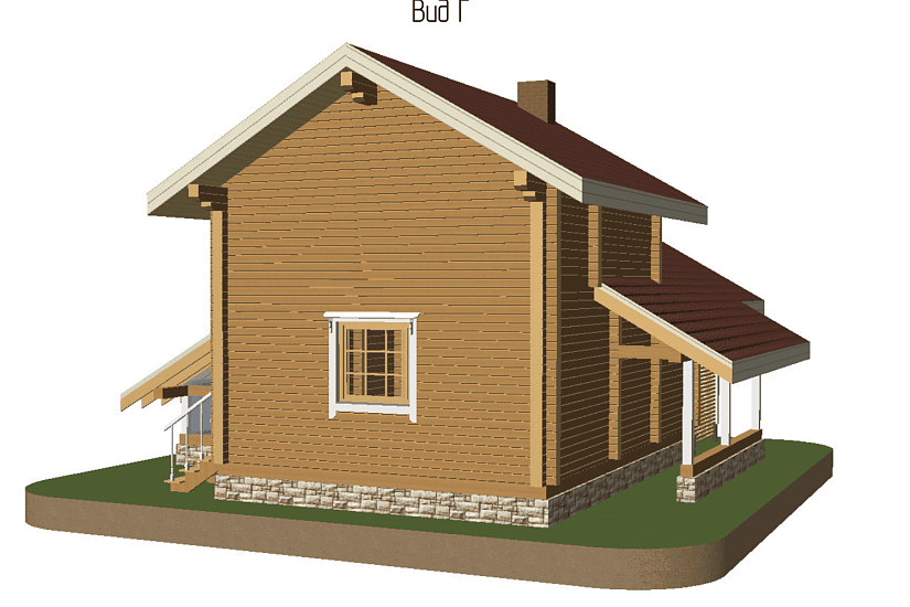 Гостевой дом-11х5,5-1,5эт- бруса- АР,КД