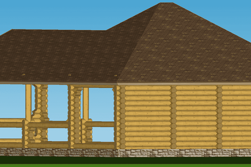 Баня-бревно 260 мм--16780х9520-1 эт-АР-КР Баня-бревно 260 мм--16780х9520-1 эт-АР-КР