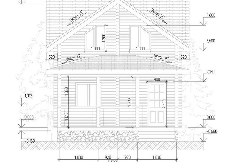 Индивидуальный жилой дом из профилированного бруса