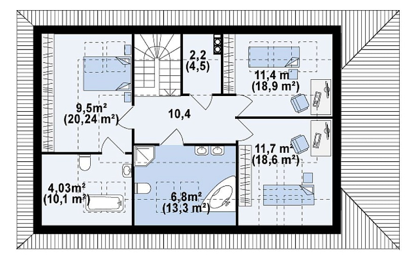 ДОМ ИЗ ГАЗОБЕТОНА ГД-155г