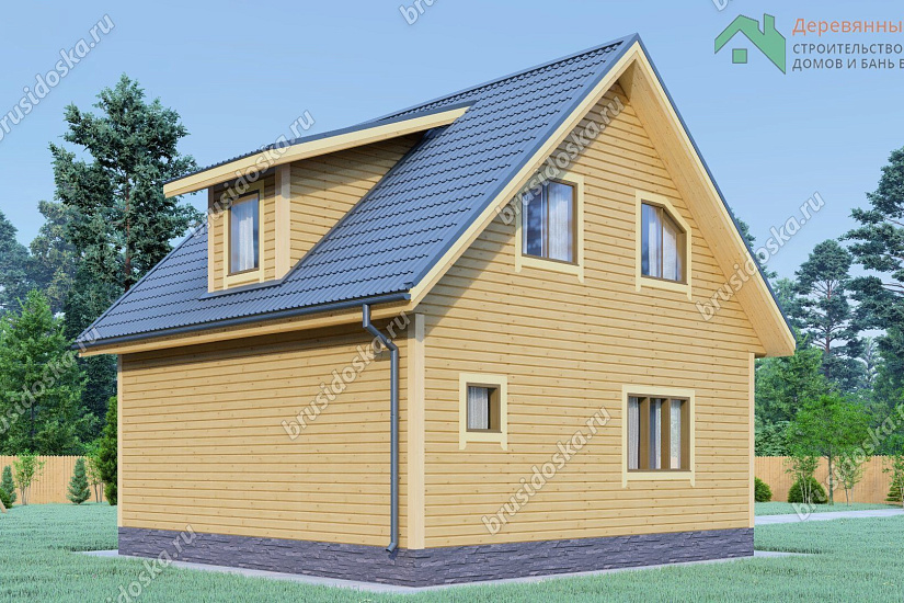Дом из профилированного бруса 8х8