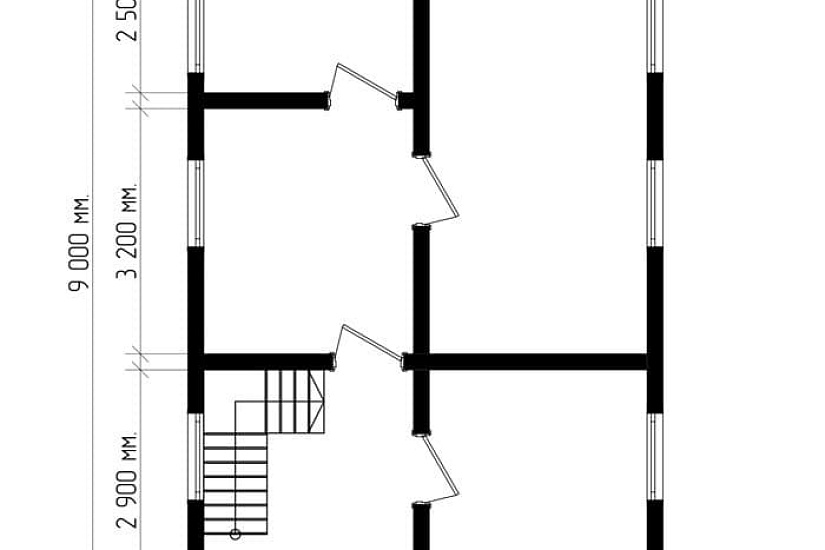 Дом из бруса №32 9x6 м Дом из бруса №32 9x6 м