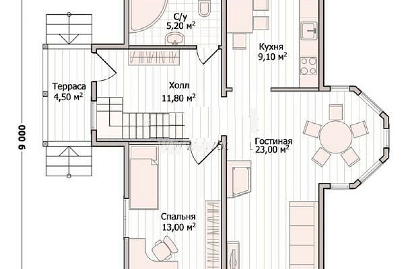 Дом из профилированного бруса ПБ-112