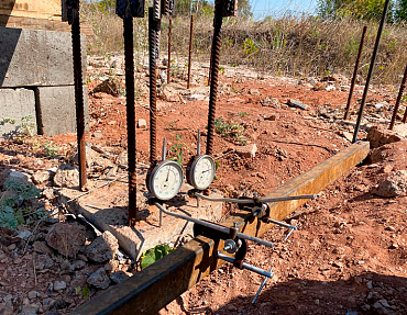 Серия испытаний свай для фундаментов опор башен связи 