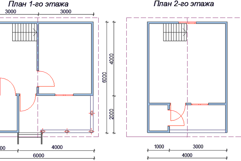 Каркасный дачный дом с лоджией, террасой и кладовкой, двухэтажный №38