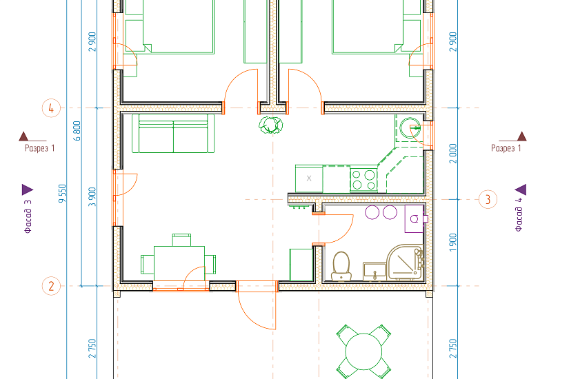Дом-1эт-каркас-150мм-6800х9550-ЭП