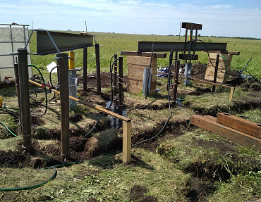 Испытания просадочных грунтов сваей на действие всех типов нагрузки с предварительным замачиванием