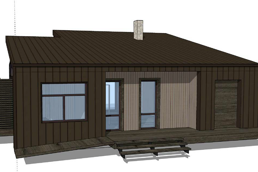 Летний домик-каркас200мм-12800х11040мм-АР Летний домик-каркас200мм-12800х11040мм-АР