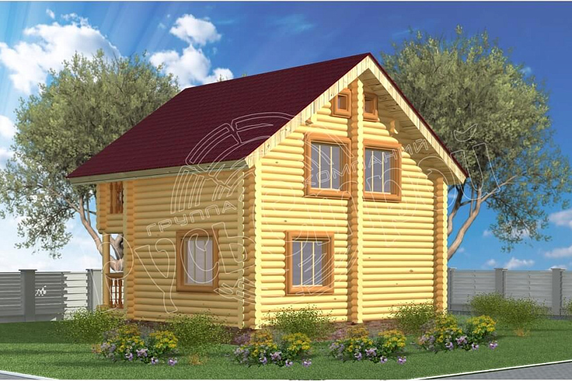 ПРОЕКТ Д-31 ДОМ ИЗ ОЦИЛИНДРОВАННОГО БРЕВНА