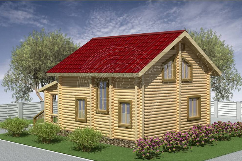ПРОЕКТ Д-25 ДОМ ИЗ ОЦИЛИНДРОВАННОГО БРЕВНА