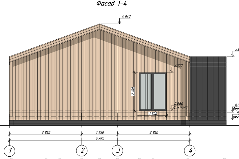 Дом-панельно-каркасный-1этаж-9850х16140-АР