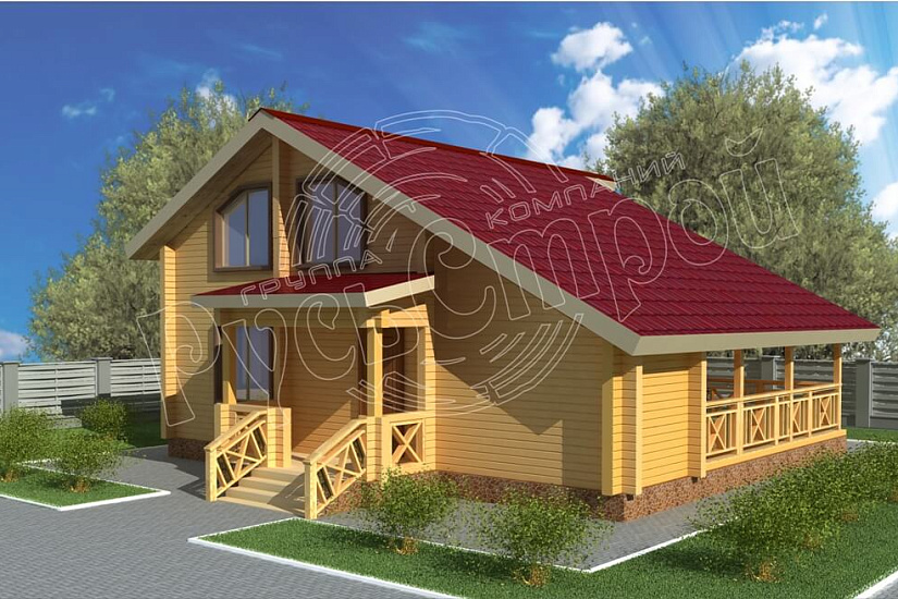 ПРОЕКТ Д-29 ДОМ ИЗ ПРОФИЛИРОВАННОГО БРУСА
