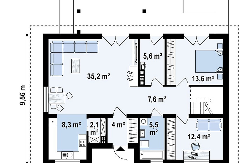 ДОМ ИЗ ГАЗОБЕТОНА ГД-156г