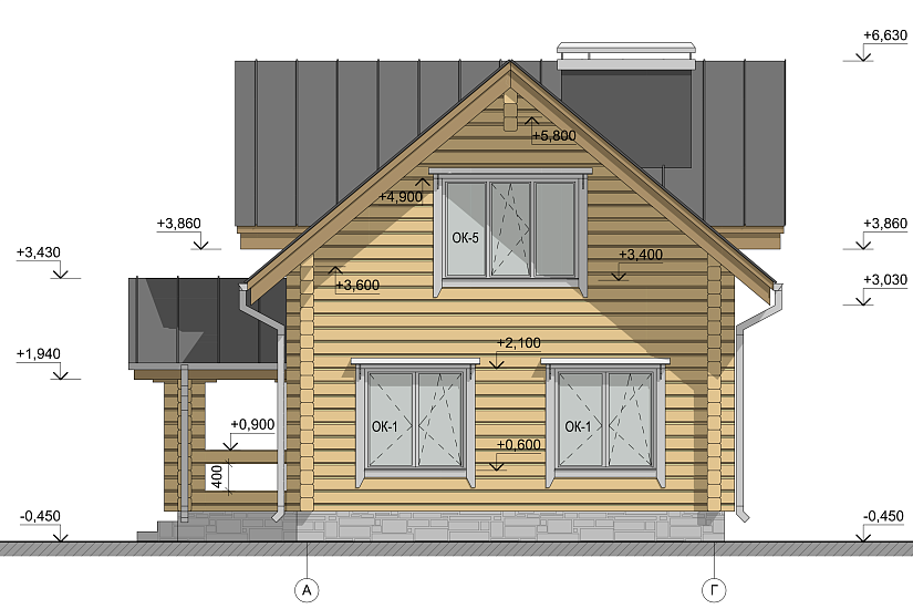 Баня-брус200х200мм-9150х7800мм-1,5эт-АР