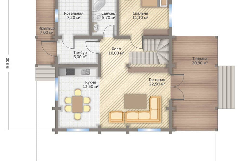 Проект дома из бруса Белорецк Проект дома из бруса Белорецк