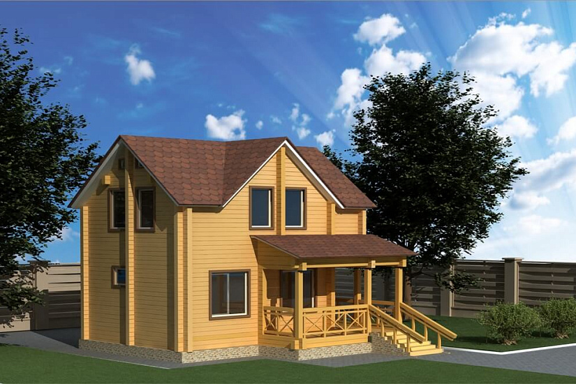 ПРОЕКТ Б-12 БАНЯ ИЗ ПРОФИЛИРОВАННОГО БРУСА