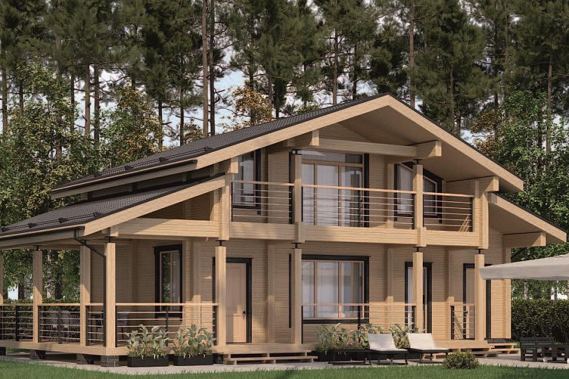 Проект дома из бруса №814 Проект дома из бруса №814