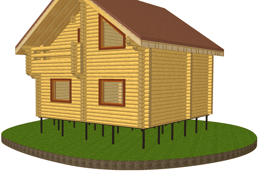 Дом-бревно240мм-11000х10000-1,5 эт-АР