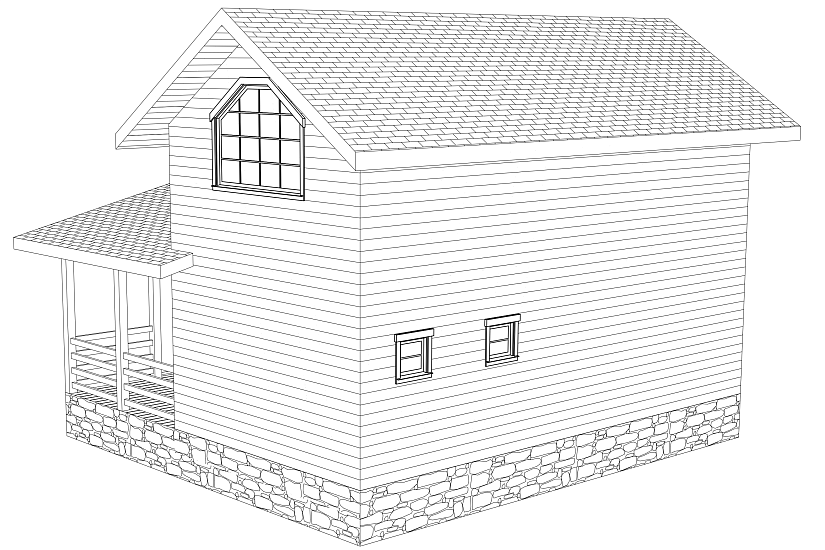 Дом-2эт-Каркасник150мм-9000х8000мм-ЭП