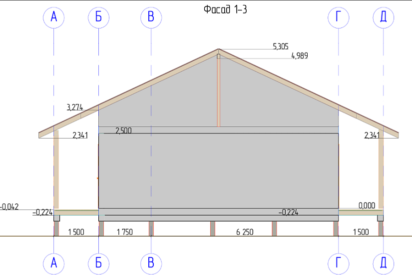 Дом-панельно-каркасный-1этаж-8200х11000-АР-КР