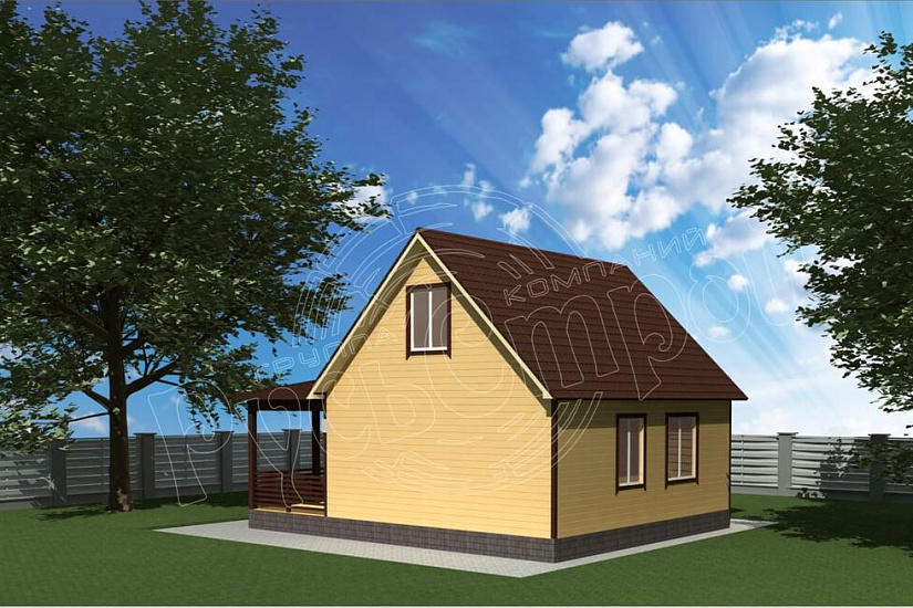 ПРОЕКТ Д-12 ДОМ ИЗ ПРОФИЛИРОВАННОГО БРУСА