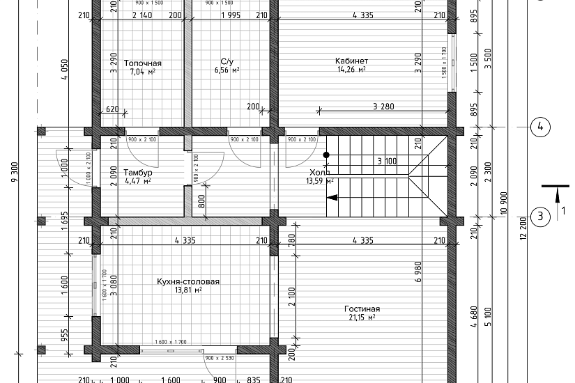 Дом-кл.брус180х210мм-10700х12200мм-АР