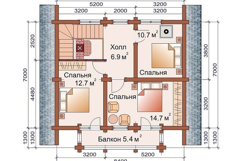 ДОМ-БАНЯ ИЗ БРЕВНА ДБ-117
