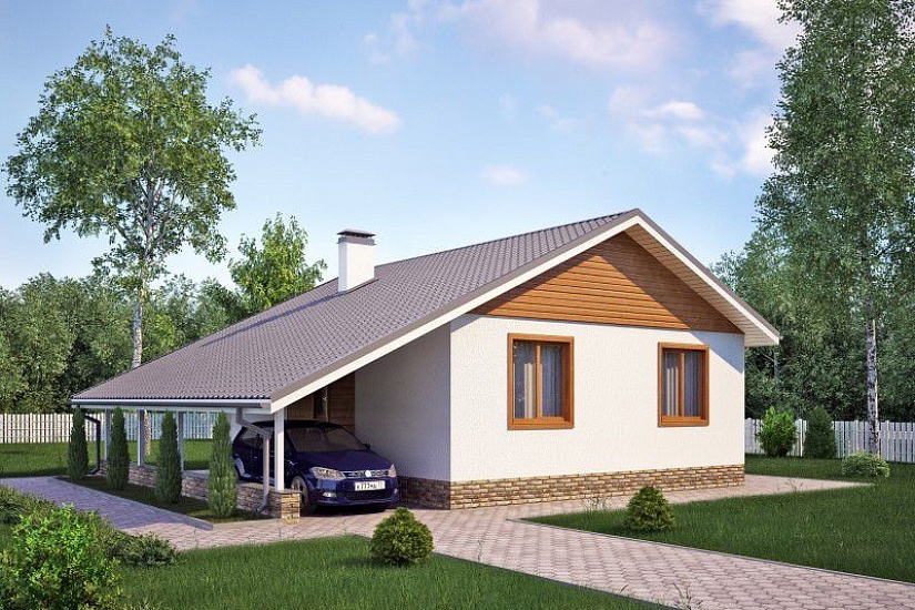 Каркасный дом КД-74