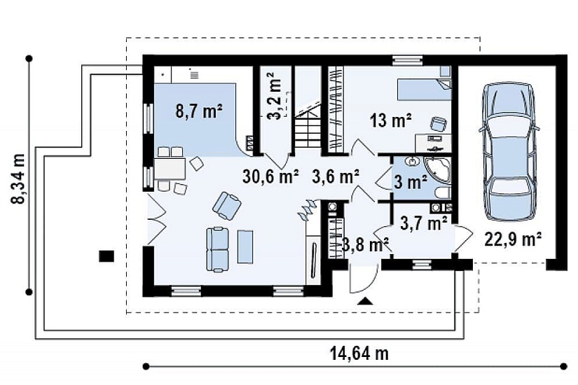 ДОМ ИЗ ГАЗОБЕТОНА ГД-152б