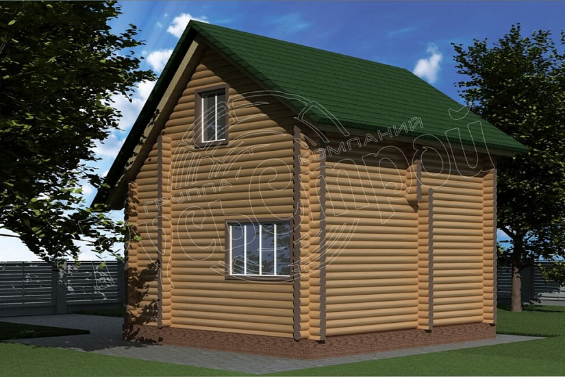 ПРОЕКТ Д-17 ДОМ ИЗ ОЦИЛИНДРОВАННОГО БРЕВНА