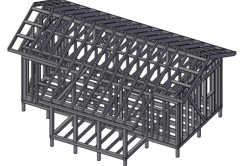 Гостевой дом 9х4,5-1эт-каркасник-КД Гостевой дом 9х4,5-1эт-каркасник-КД