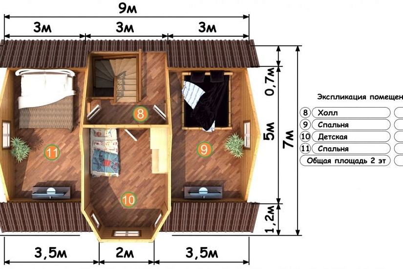 ДОМ ИЗ БРУСА ДБр-101б