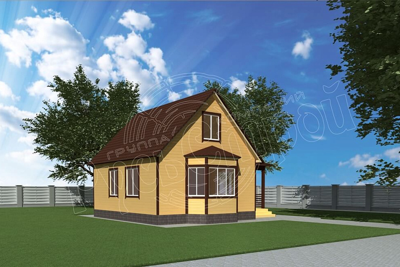 ПРОЕКТ Д-12 ДОМ ИЗ ПРОФИЛИРОВАННОГО БРУСА