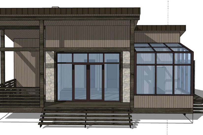 Летний домик-каркас200мм-12800х11040мм-АР Летний домик-каркас200мм-12800х11040мм-АР