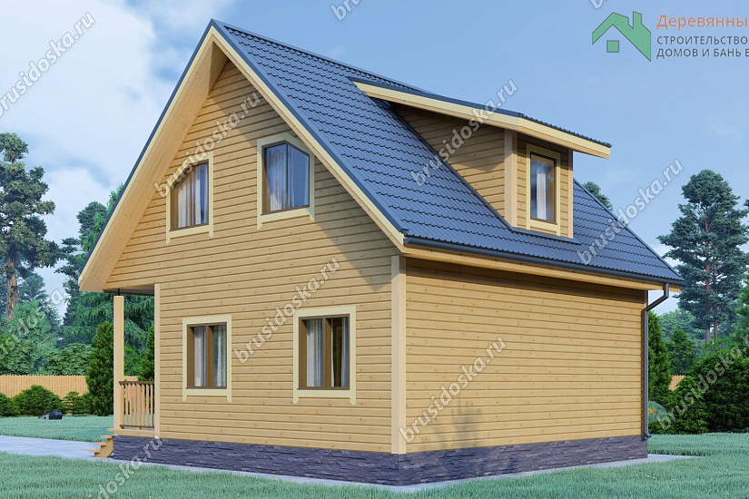 Дом из профилированного бруса 8х8