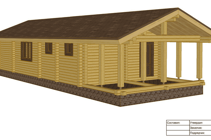Баня из бруса 15х5,5- 1эт - КД